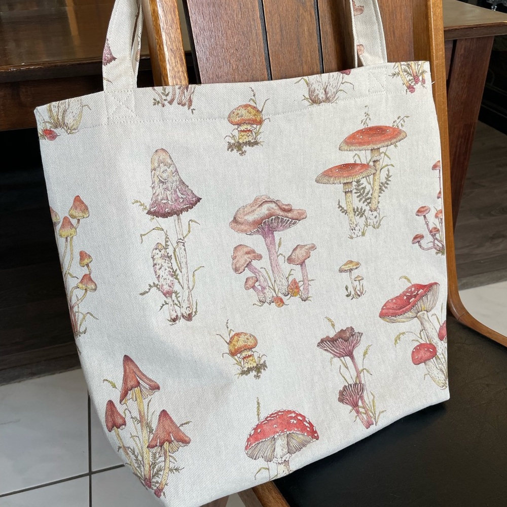 Mushroom and Moth Tote Bag